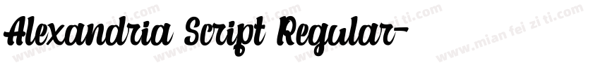 Alexandria Script Regular字体转换